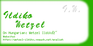 ildiko wetzel business card